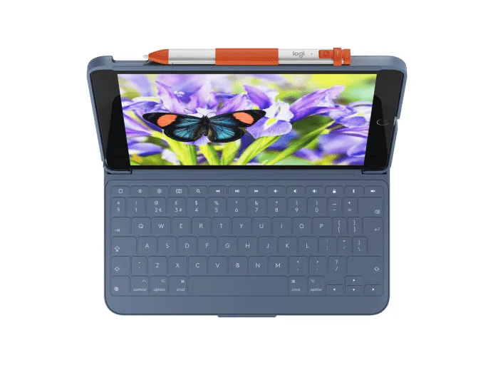 Logitech Rugged Lite - Keyboard And Folio Case - Classic Blue Input Device