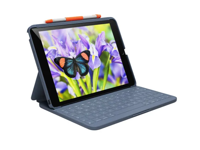 Logitech Rugged Lite - Keyboard And Folio Case - Classic Blue Input Device