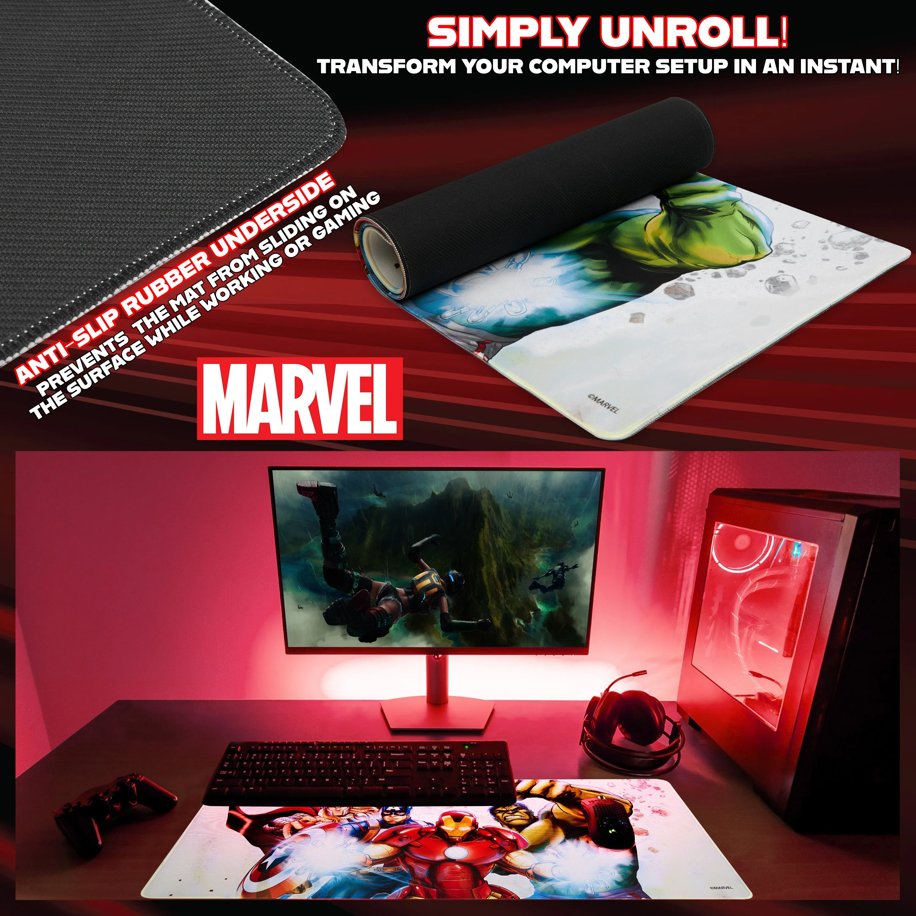 Marvel Avengers Desk Mat,  Large Mouse Mat - Avengers