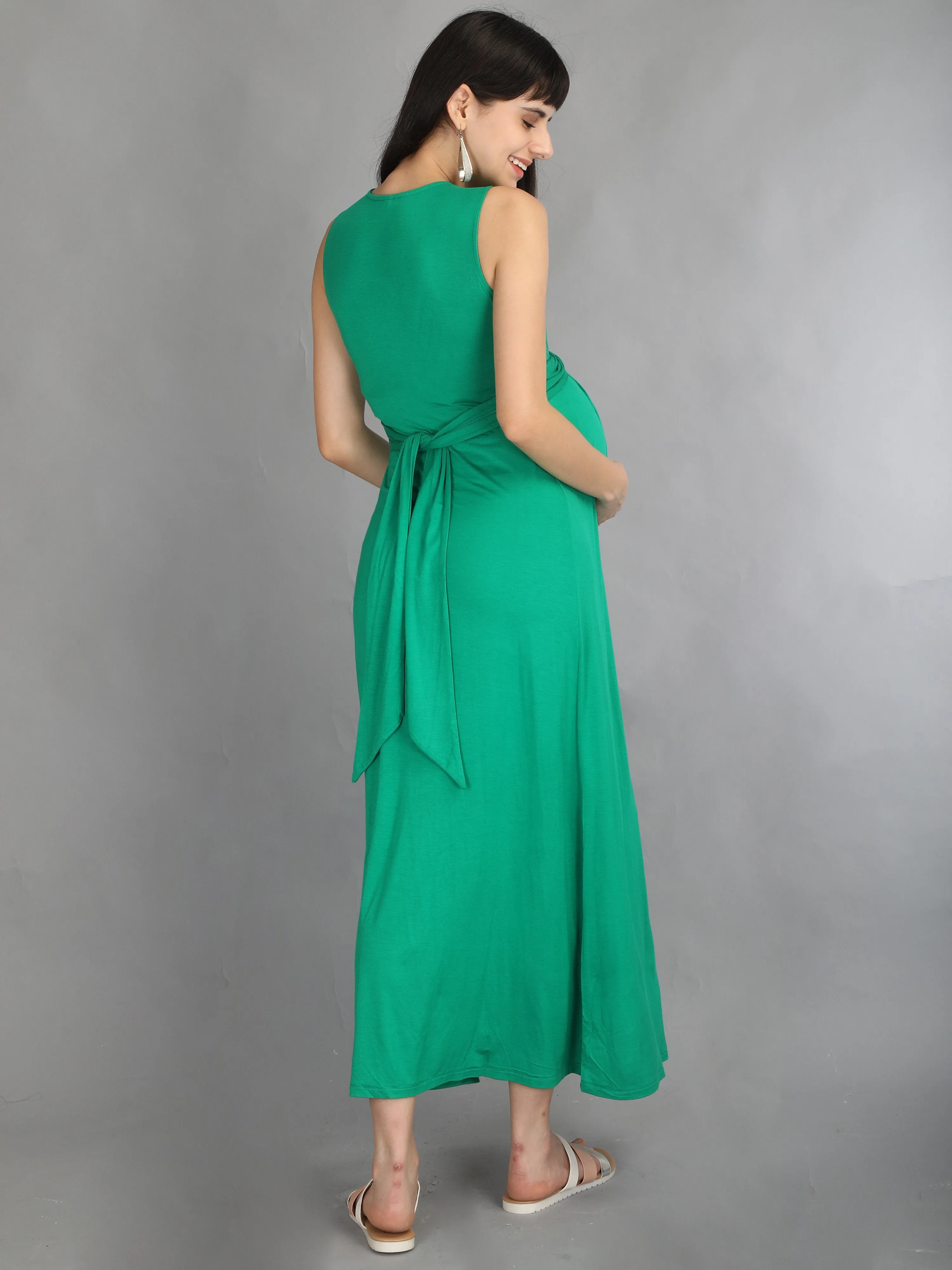 Mesmerising Green Maternity Dress