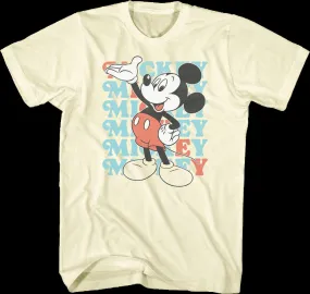 Mickey Mouse Stacked Name Disney T-Shirt