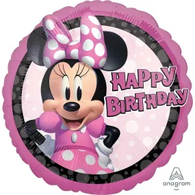 Minnie Mouse Forever HBD Round Foil Balloon - 45cm