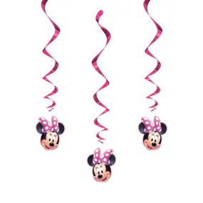 Minnie Mouse Forever swirl decorations, 3 per package