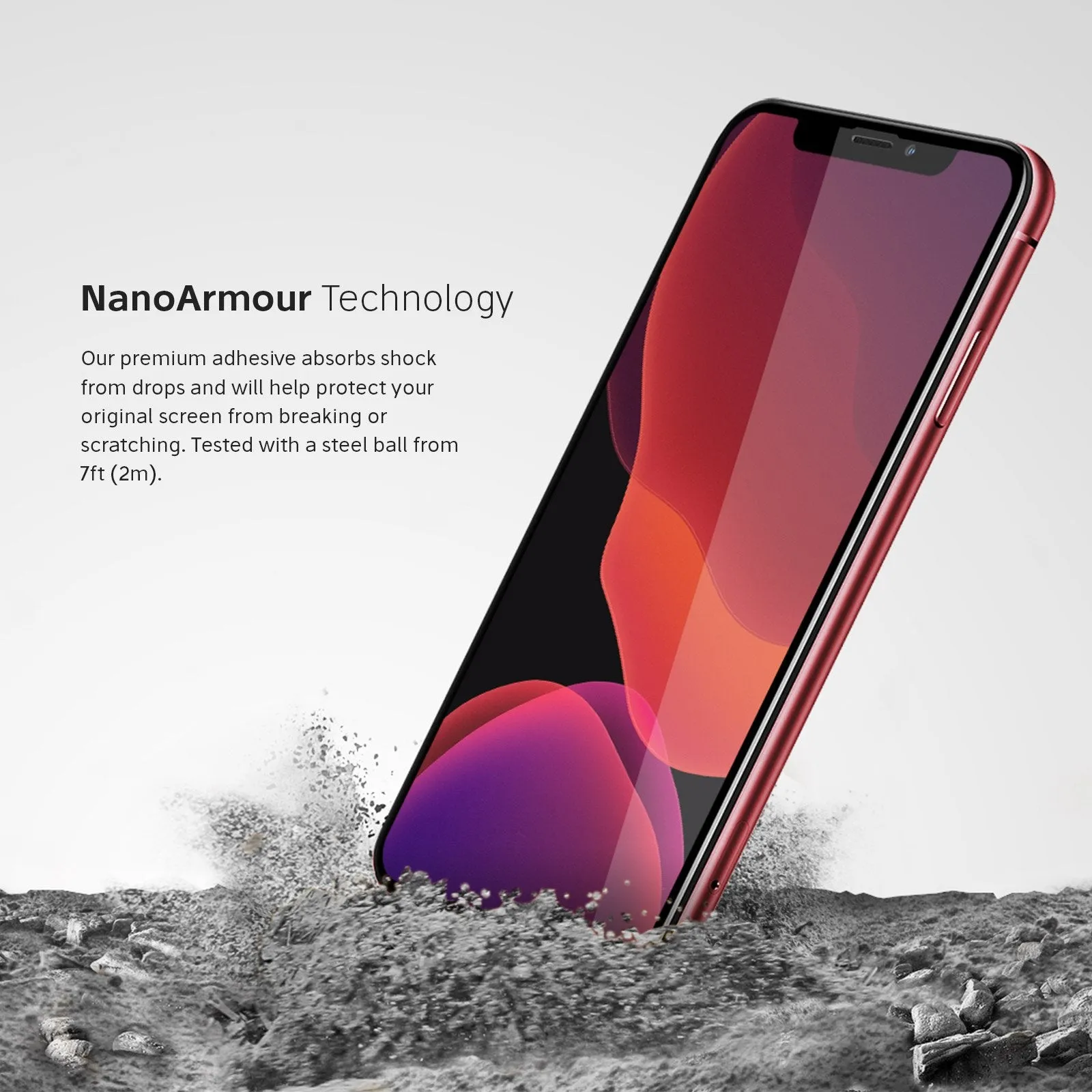 NanoArmour 3D iPhone 11 Screen Protector Antimicrobial Edge-to-Edge