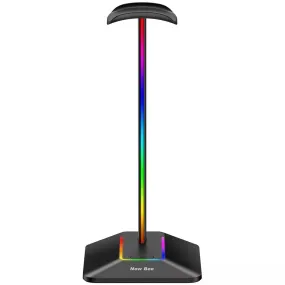 New Bee USB LED RGB Headphone Stand with 2 Charging Ports