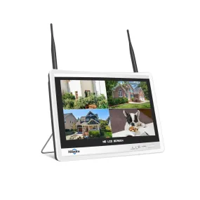 【No HDD】 12Inch LCD Wireless WiFi NVR 10 Channels Network Video Recorder