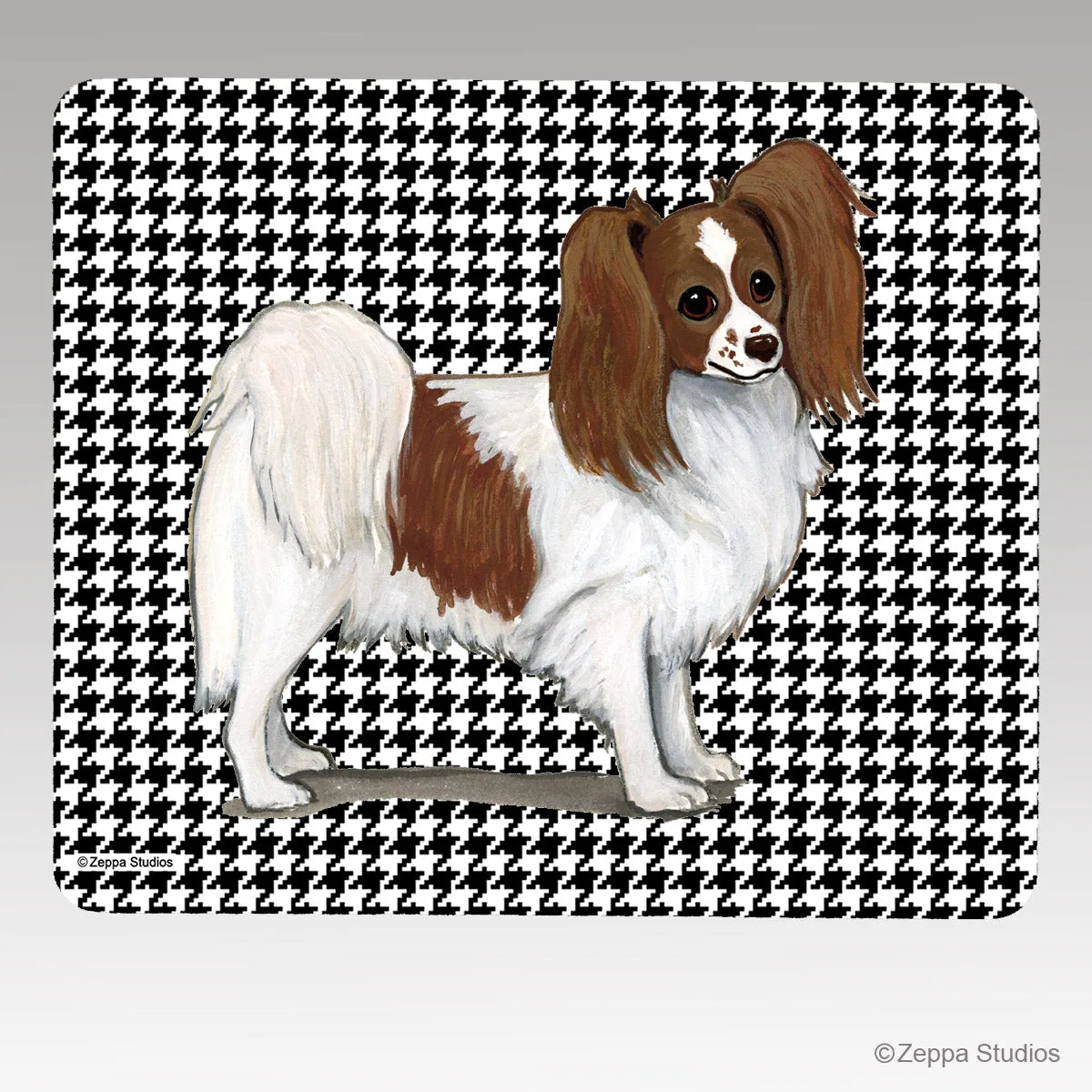 Papillon Houndstooth Mouse Pad