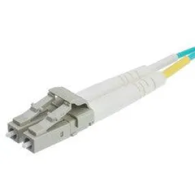 Plenum 10 Gigabit Aqua LC/LC OM3 Multimode Duplex Fiber Optic Cable, 50/125, 5 meter (16.5 foot)