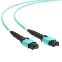 Plenum Fiber Optic Cable, MTP / MTP (MPO), Multimode OM3, Duplex, 12 Strand, 40/100 Gbps, 50/125, 50 meter (164 foot)