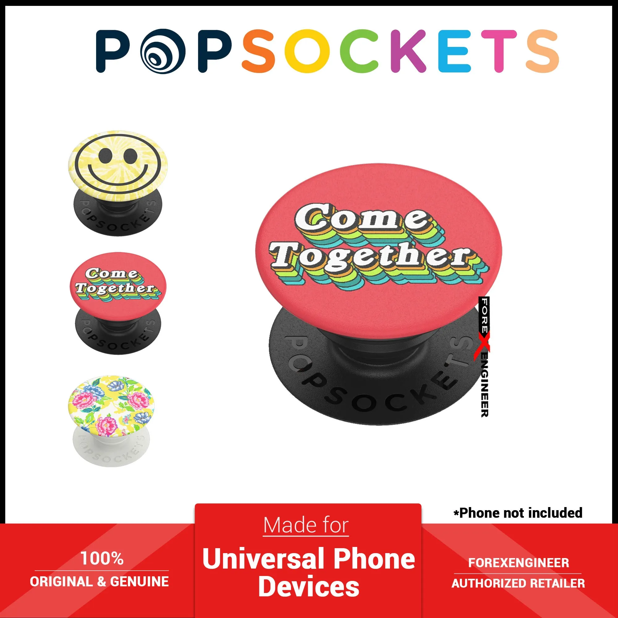 PopSockets PopGrip Swappable - Heritage Rose White