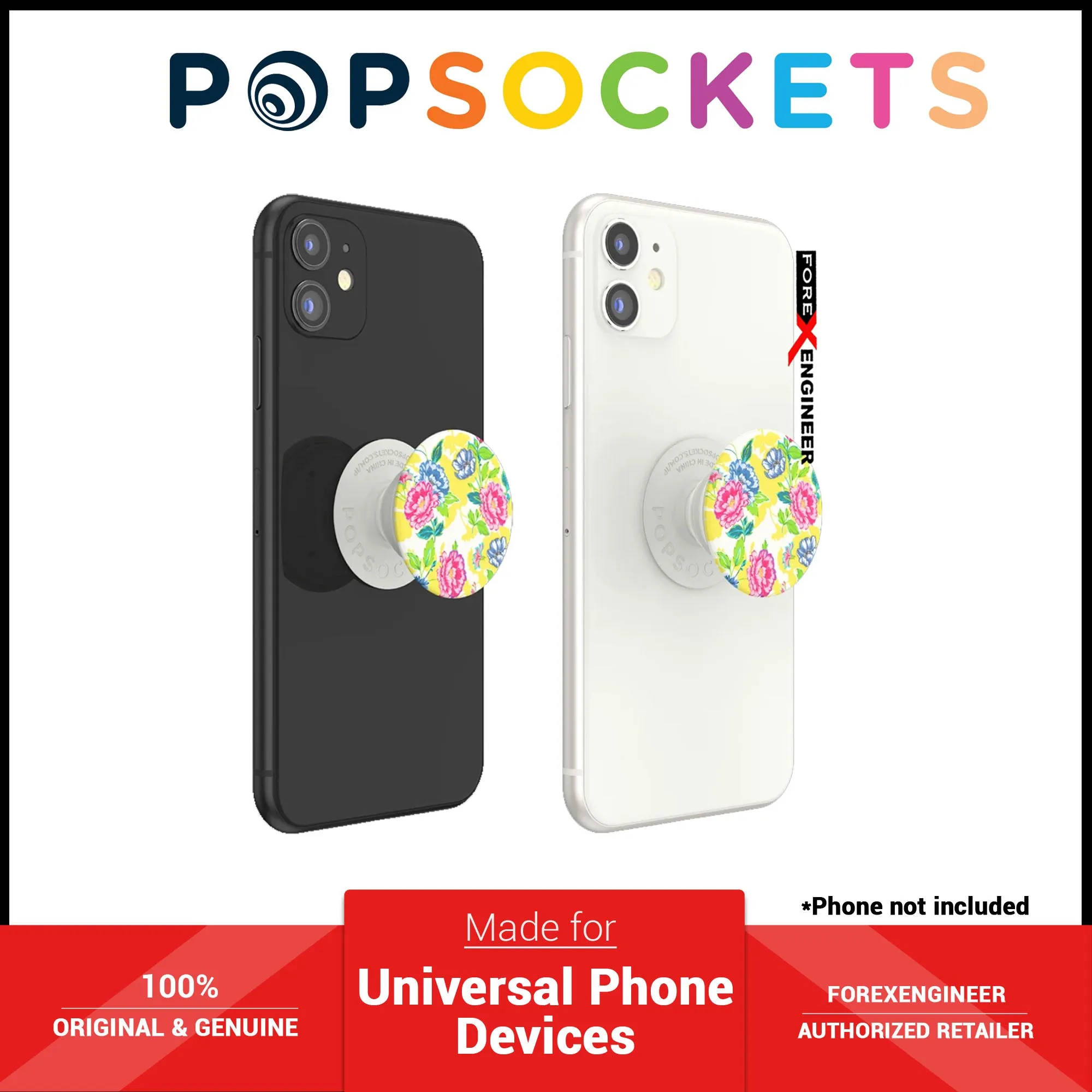 PopSockets PopGrip Swappable - Heritage Rose White