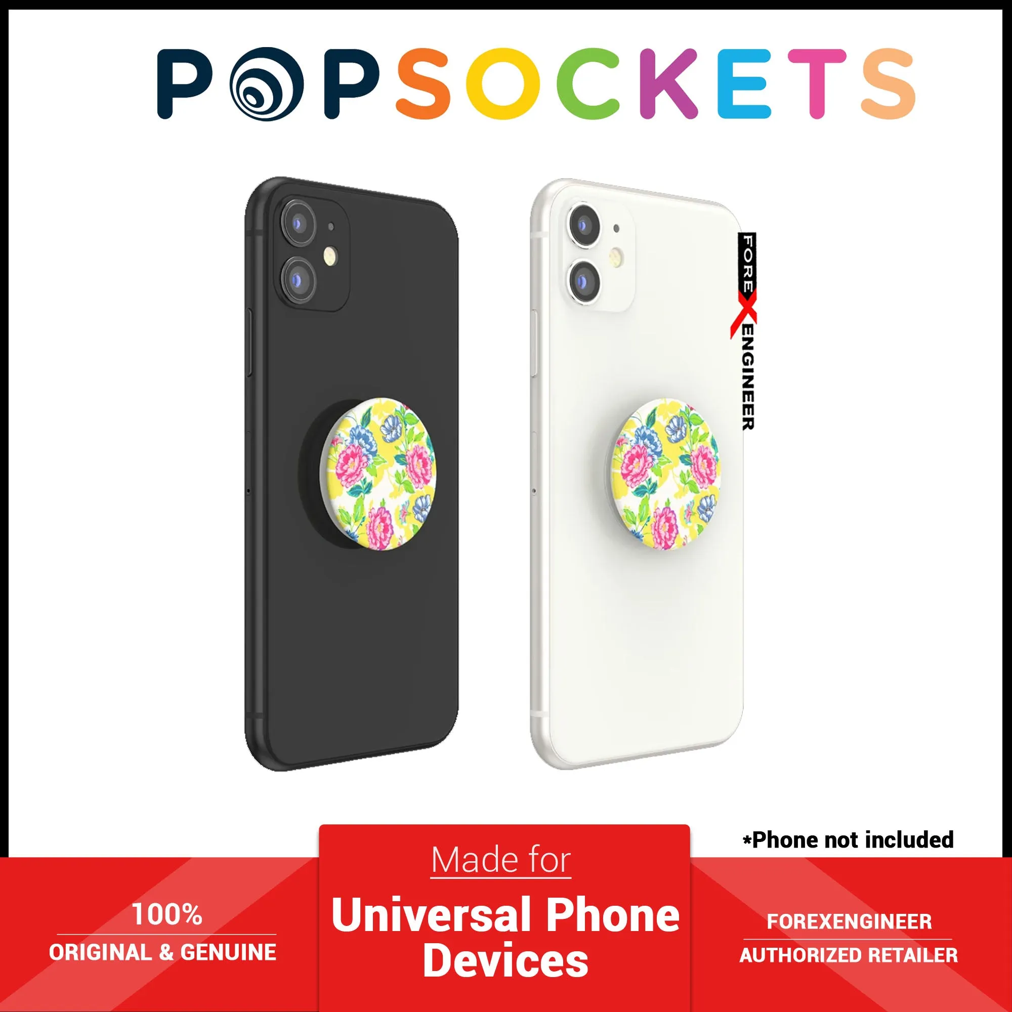 PopSockets PopGrip Swappable - Heritage Rose White