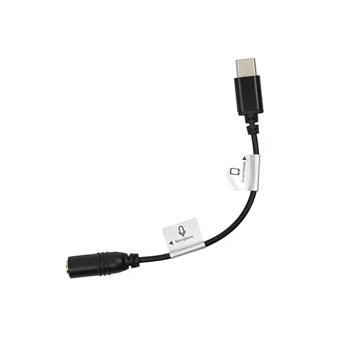 Promaster Audio Cable USB-C male straight - 3.5mm TRS female straight - 3" straight adapter