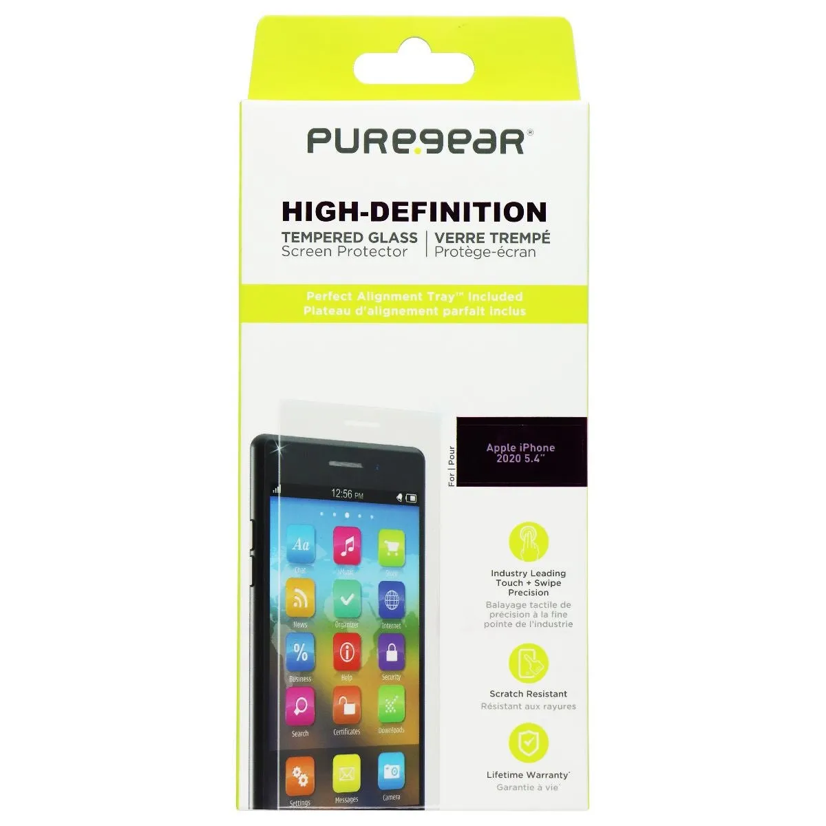 PureGear High Definition Tempered Glass Screen & Tray for Apple iPhone 12 Mini