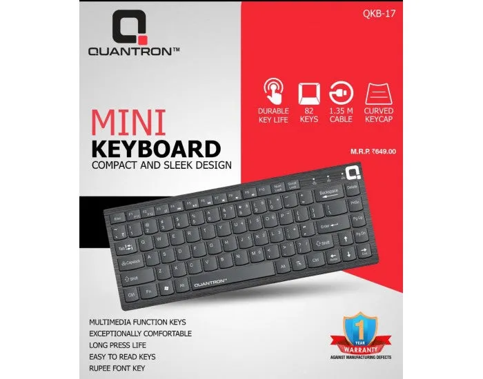 Quantron Keyboard Wired Mini  QKB17