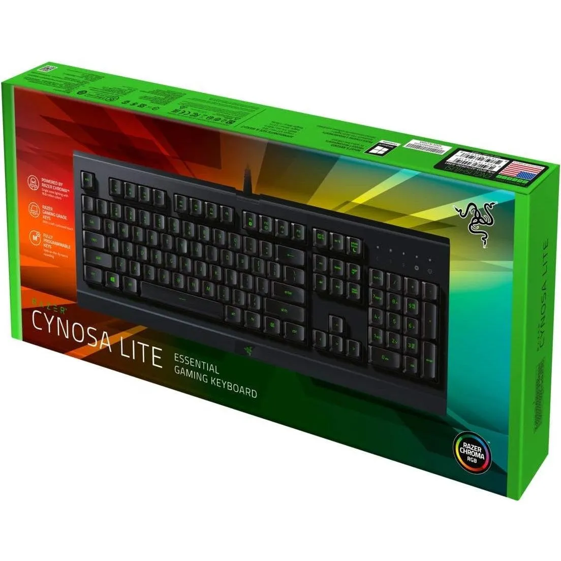 Razer Cynosa Lite Essential Gaming Keyboard RGB Chroma Lighting Programmable