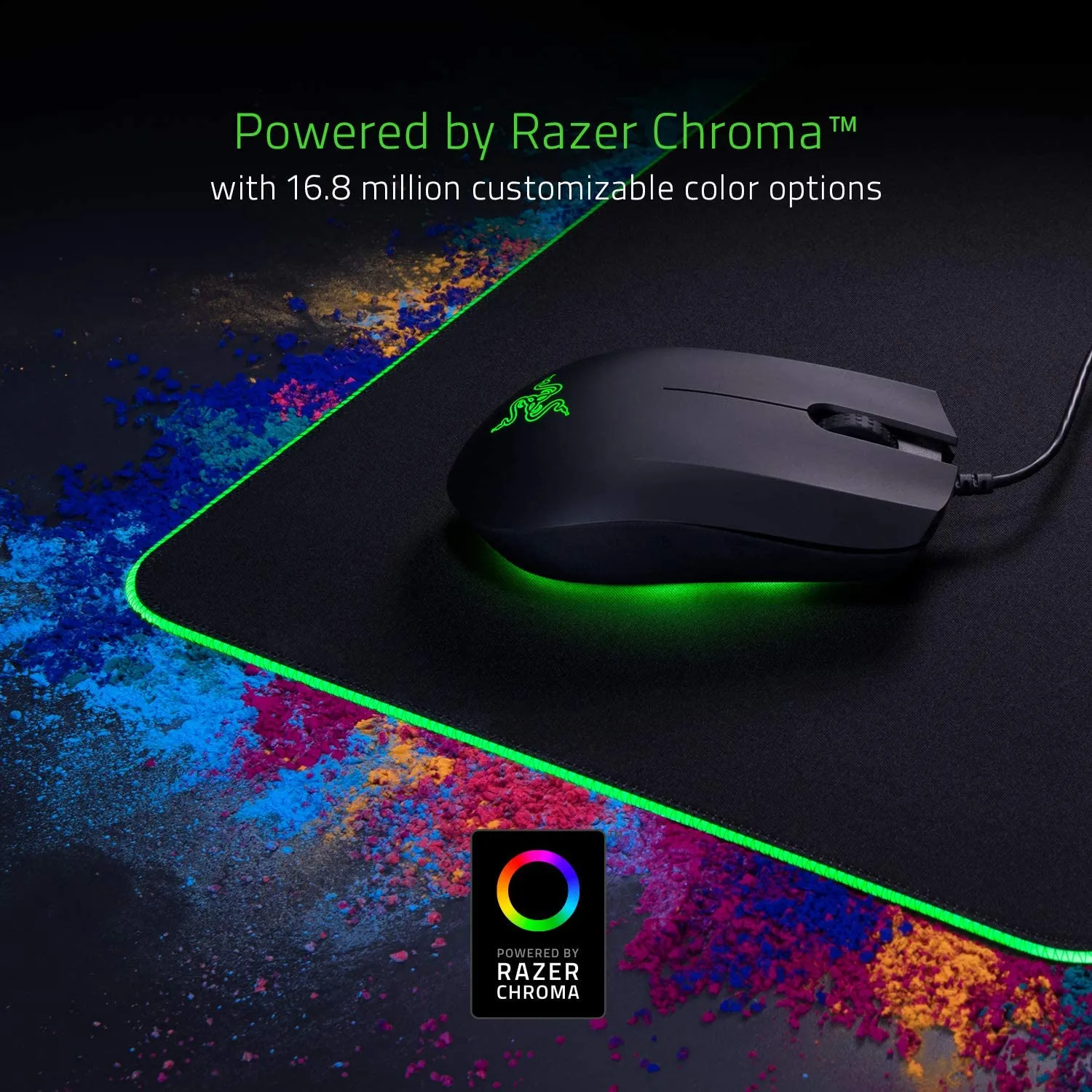 Razer MousePad Goliathus Extended Chroma Gaming Mousepad: Customizable Chroma RGB Lighting - Soft, Cloth Material - Balanced Control & Speed - Non-Slip Rubber Base - Classic Black