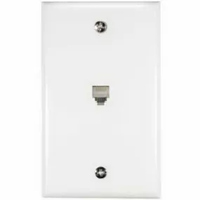 RCA TP247WHN Modular Phone Jack Wall Plate, White