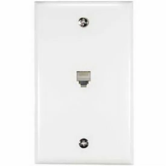 RCA TP247WHN Modular Phone Jack Wall Plate, White