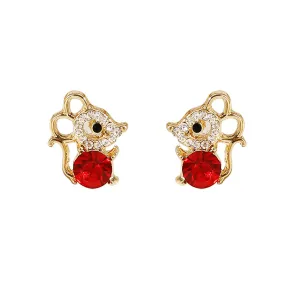 Red mice earrings by Style' Bug