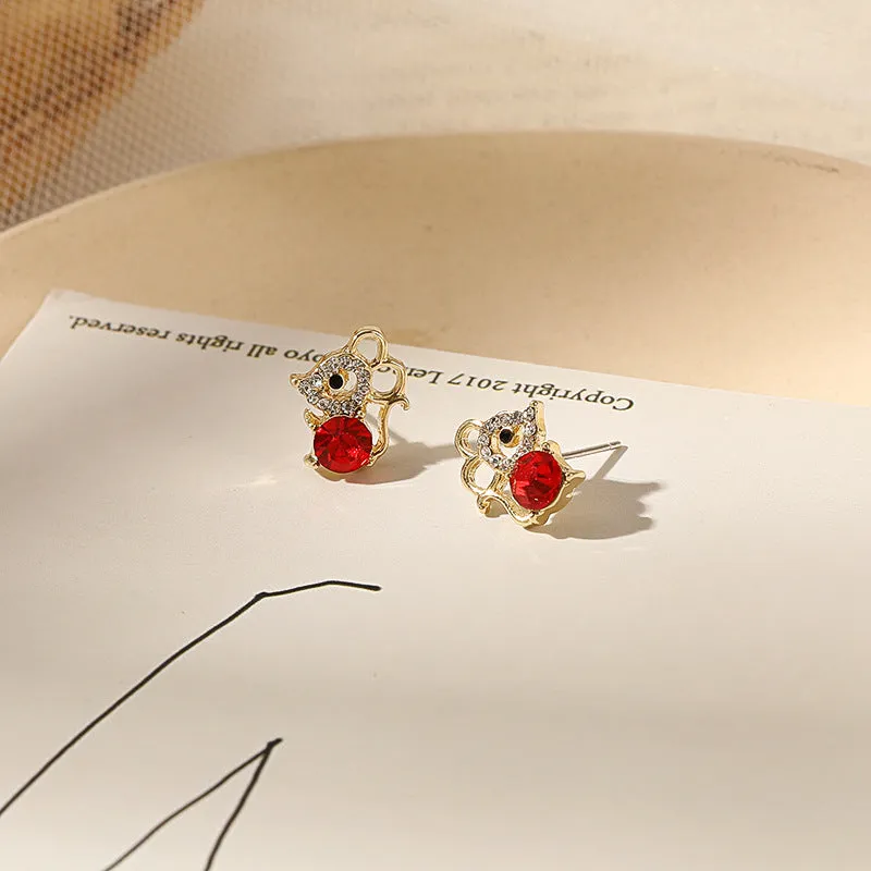 Red mice earrings by Style' Bug