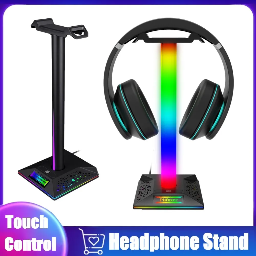 RGB Gaming Headphone Stand 10 Lighting Modes