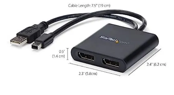 StarTech.com 2-Port Multi Monitor Adapter