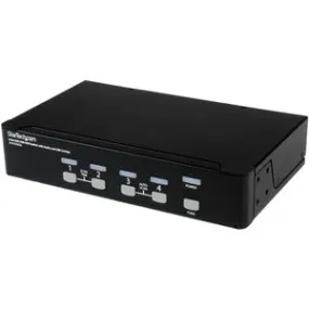 StarTech.com 4 Port DVI   USB KVM Switch with Audio - KVM switch - USB 2.0 Hub - 2 ports - 1 local user - 1U