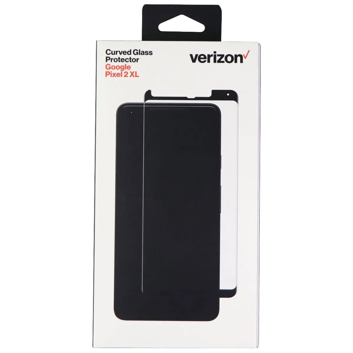 Verizon Curved Glass Screen Protector for Google Pixel 2 XL - Clear/Black Edges