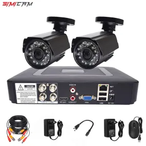 Video Surveillance System CCTV Security Camera Video Recorder 4CH DVR AHD Outdoor Camera 720P 1080P