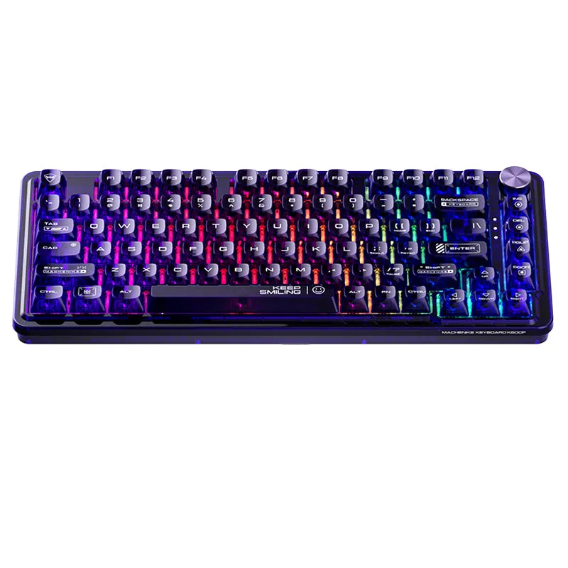 WhatGeek x Machenike K500F-B81 RGB Clear Mechanical Keyboard