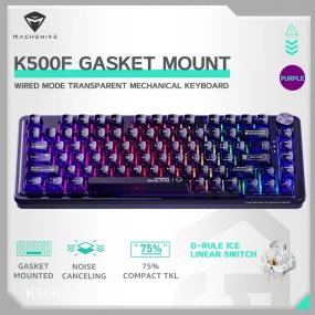 WhatGeek x Machenike K500F-B81 RGB Clear Mechanical Keyboard