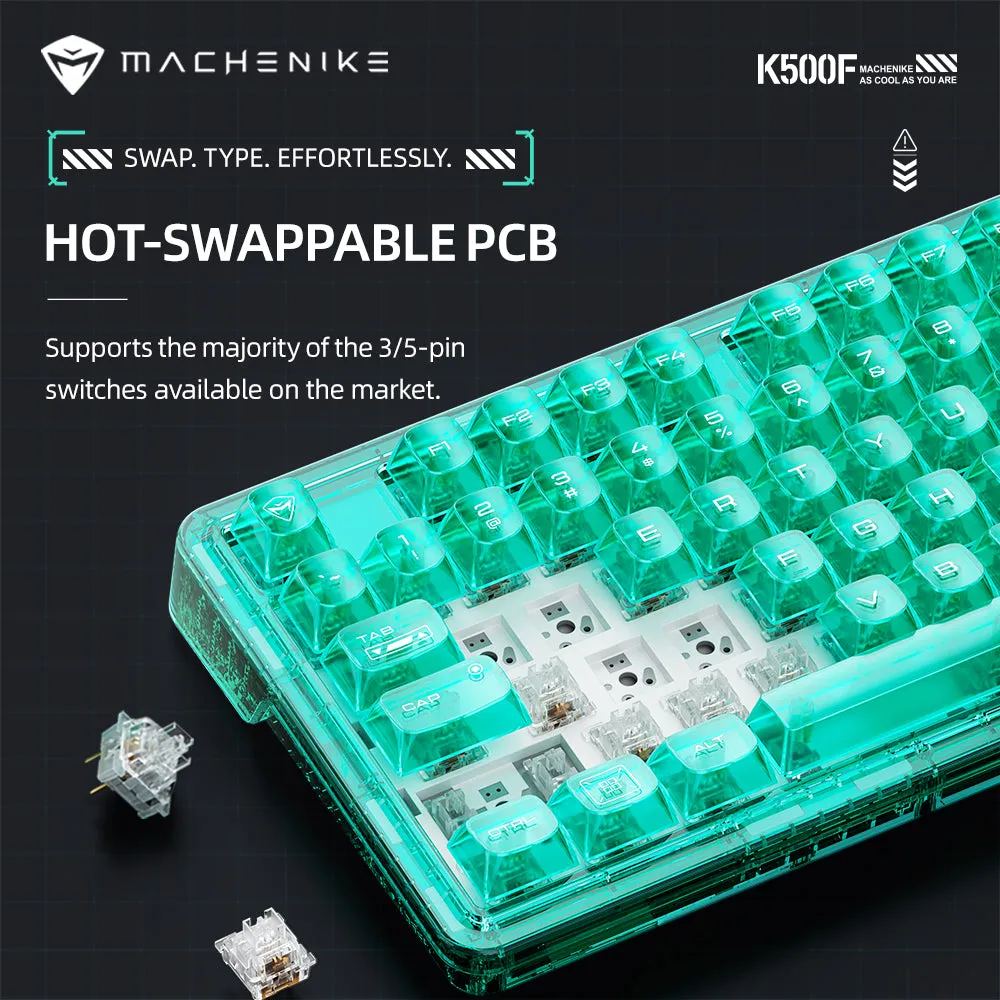 WhatGeek x Machenike K500F-B81 RGB Clear Mechanical Keyboard