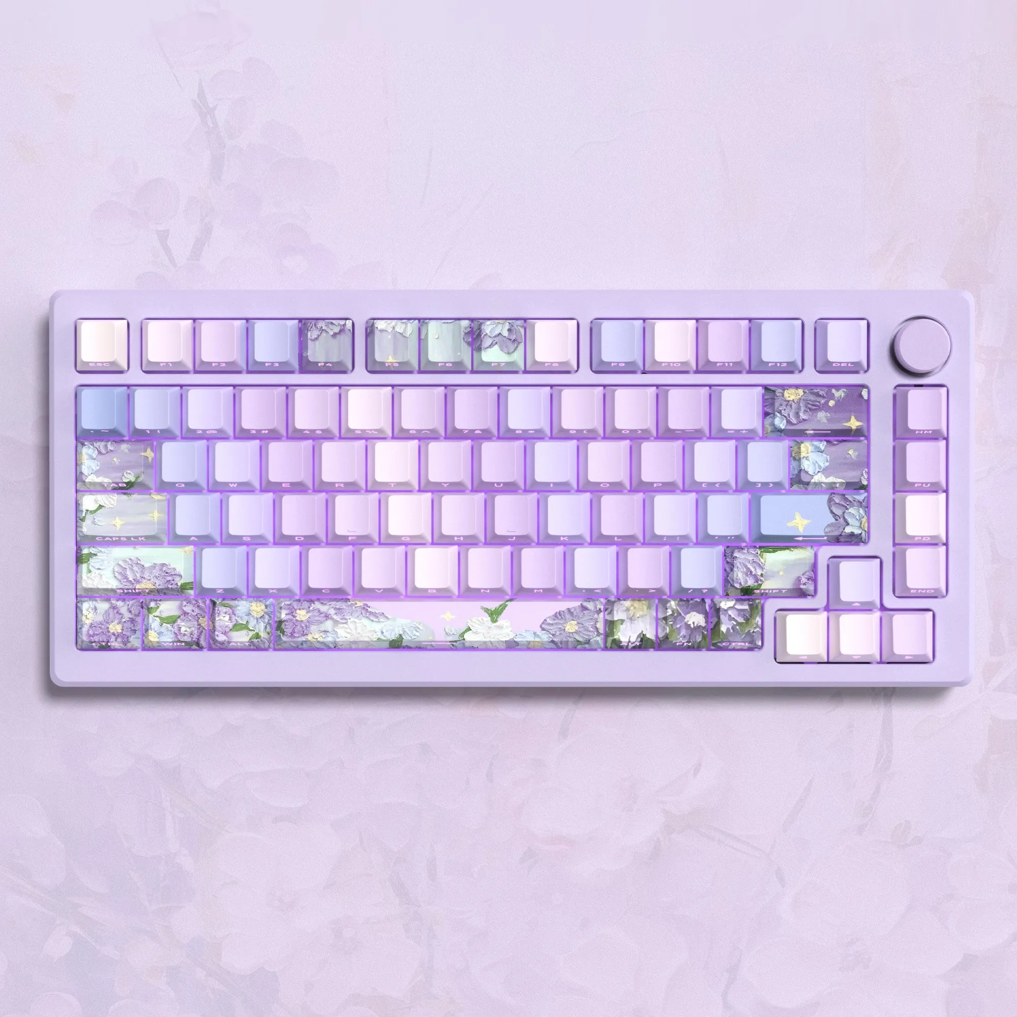 Womier Garden Series Cherry Profile Side-Printed Dye-Sub PBT Keycap Set (129-Key)