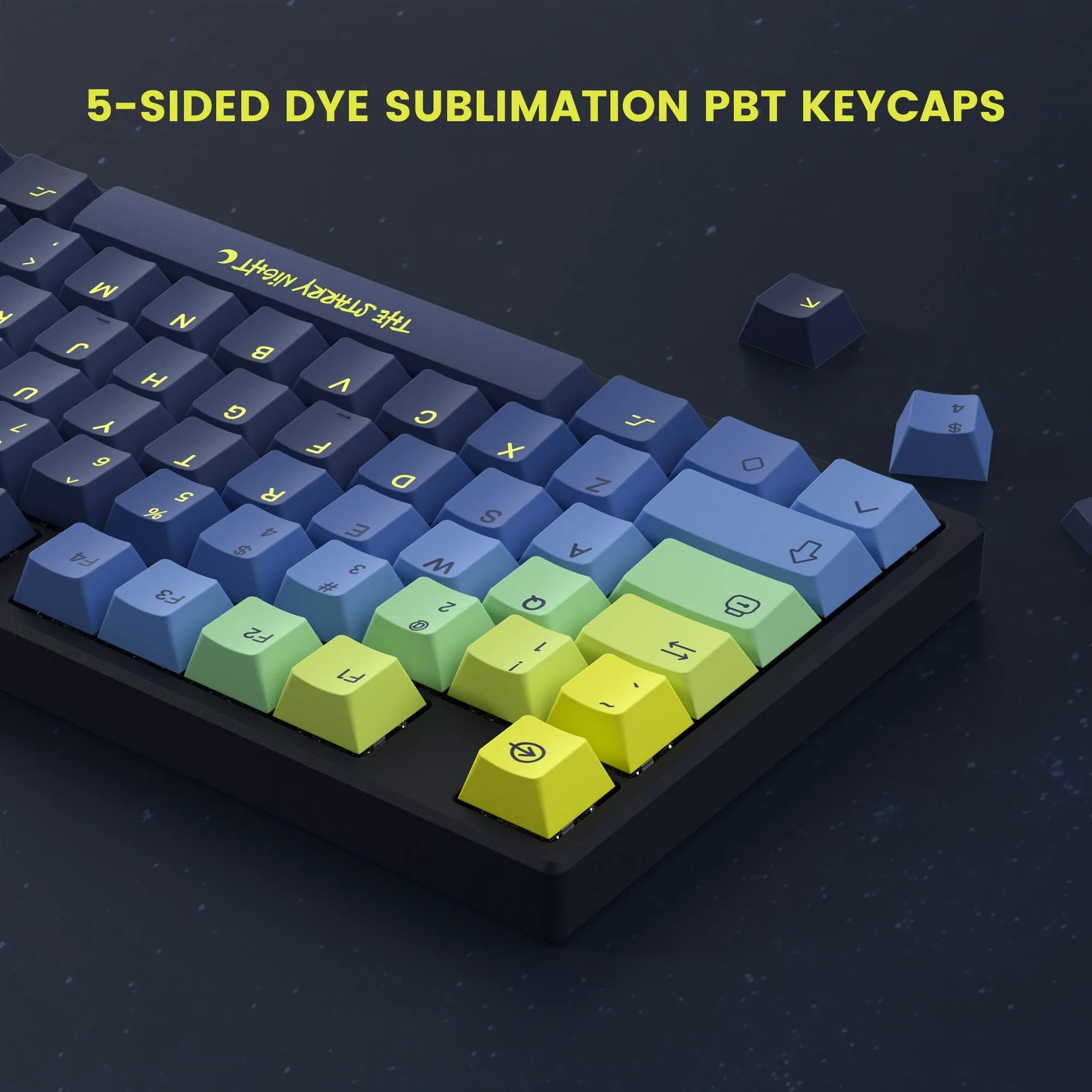 Womier The Starry Night Cherry Profile 131-Key Dye Sublimation PBT Keycap Set