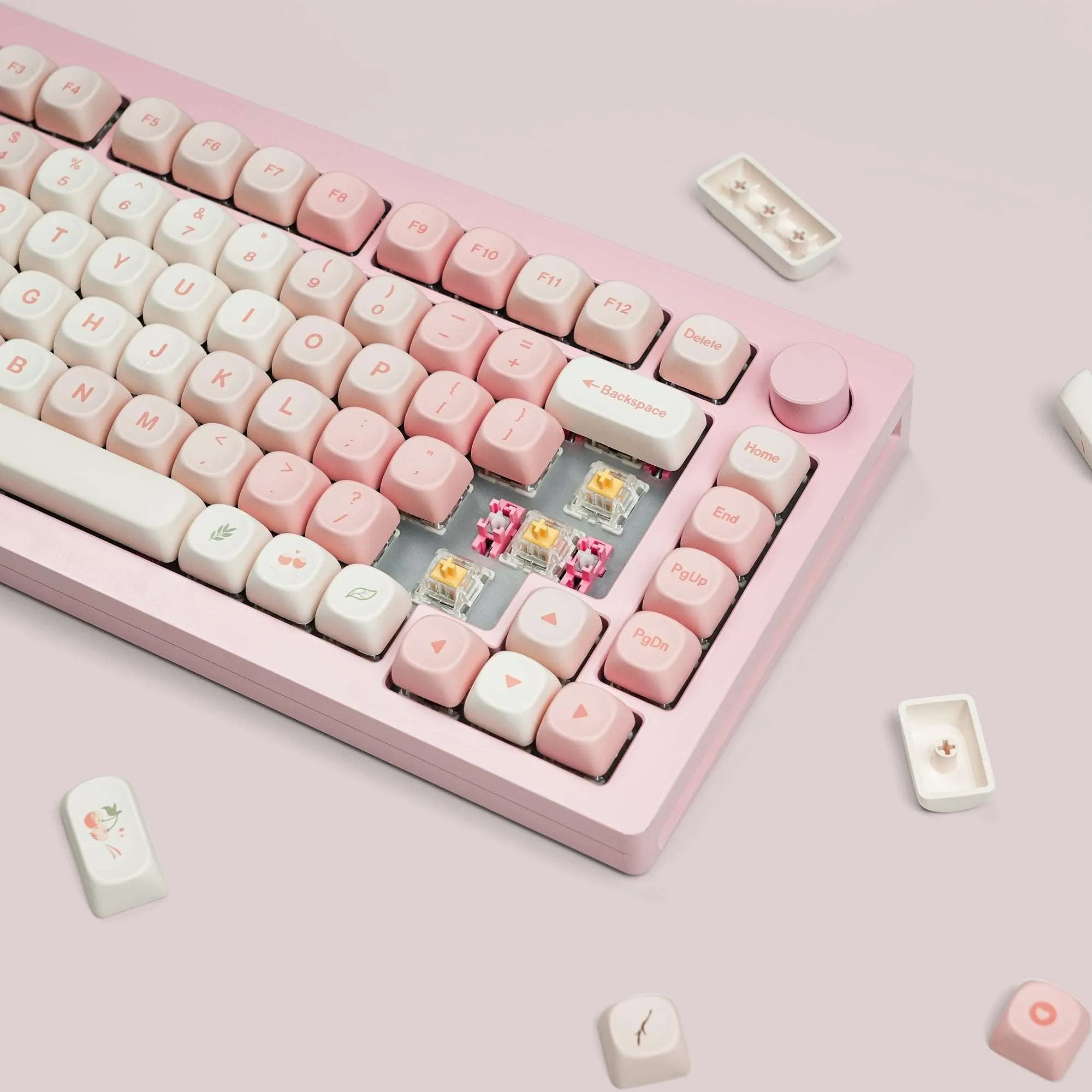 XVX Cherry Pudding 143-Key MOA Profile Dye-Sub PBT Keycap Set