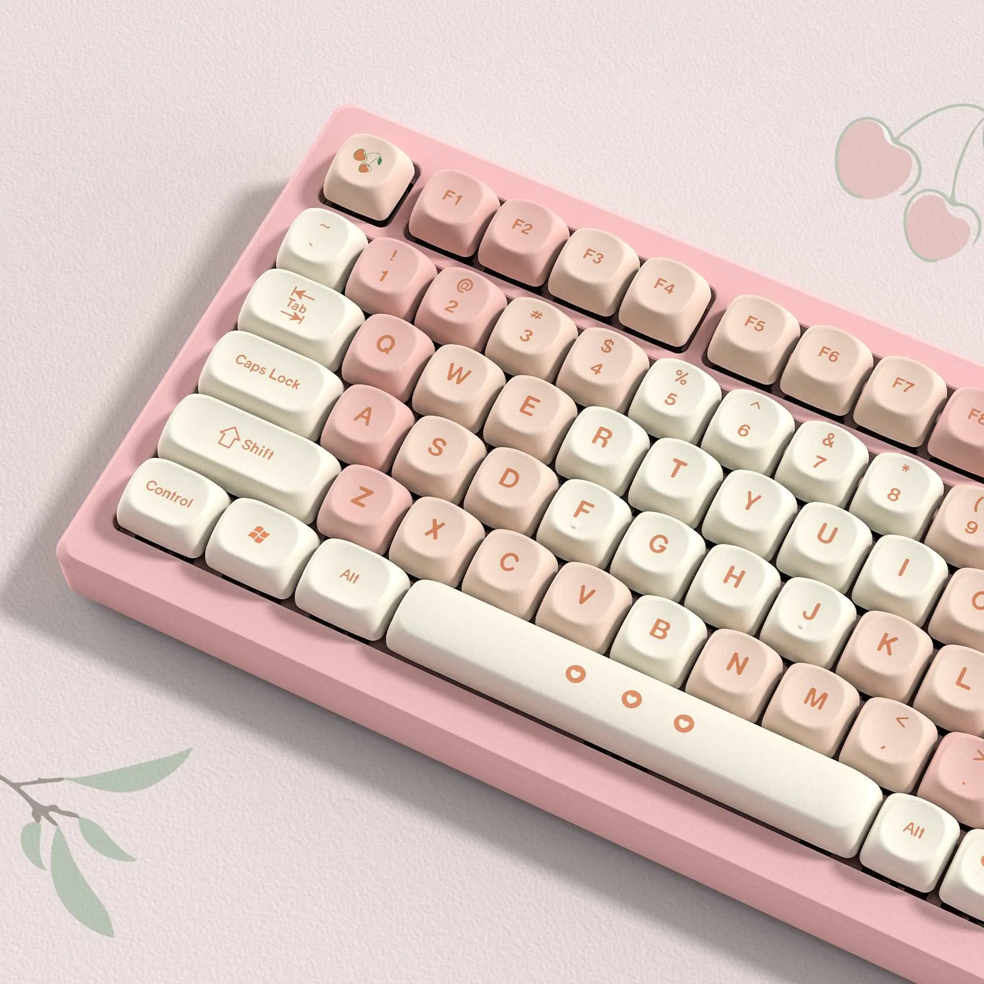 XVX Cherry Pudding 143-Key MOA Profile Dye-Sub PBT Keycap Set