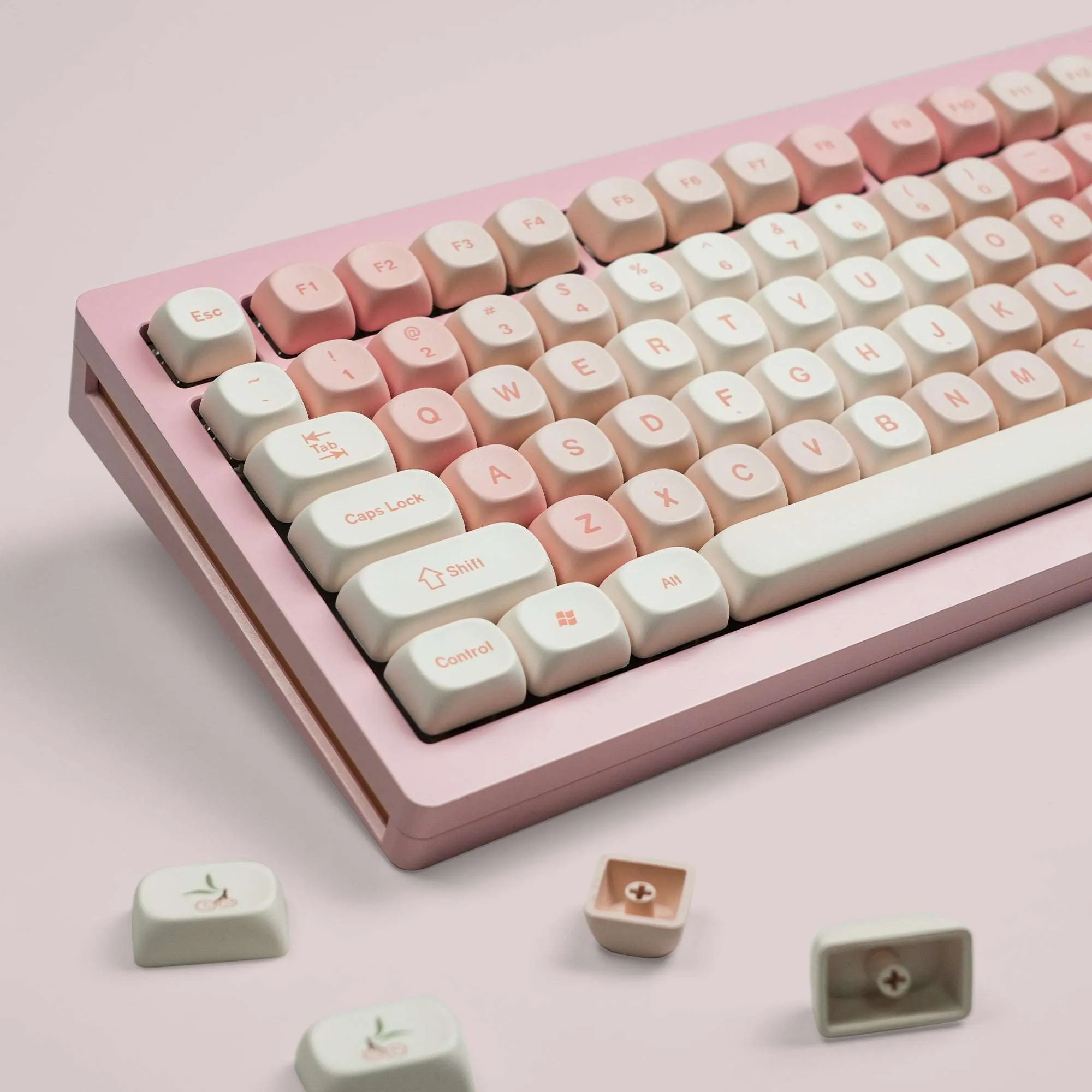 XVX Cherry Pudding 143-Key MOA Profile Dye-Sub PBT Keycap Set