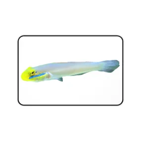 Yellow and White Fish Desk Mat