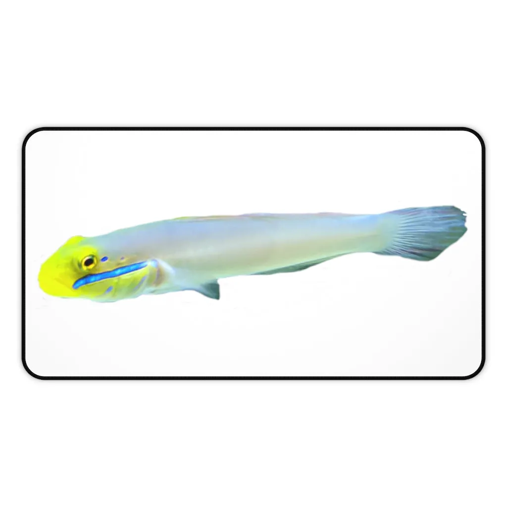 Yellow and White Fish Desk Mat