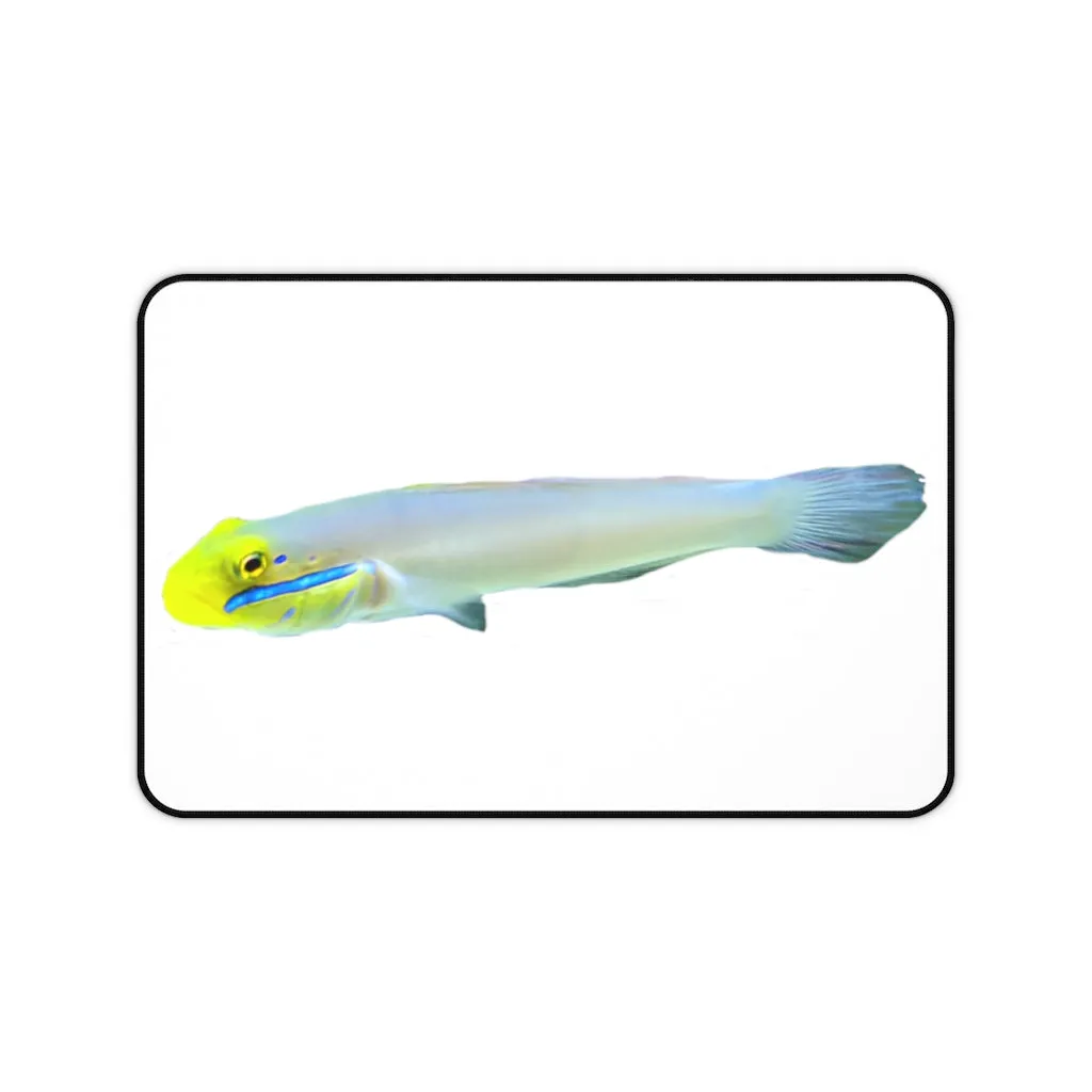 Yellow and White Fish Desk Mat